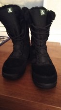 Kamik Dridefense Black waterproof lined boots size 7 New w/o tags picture