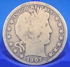 1907 D  50C Barber Half Dollar picture