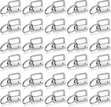 30 Pcs Key Fob Hardware 1 Inch Key Fob Keychain Wristlet With Split Rings picture
