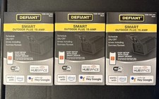 DEFIANT 15 Amp 120-Volt Smart Wi-Fi Bluetooth Outdoor Plug w/ Single outlet 3pk picture