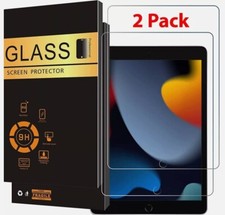 {2-Pack} Clear HD Tempered Glass Screen Protector For iPad 10.2 7th 8th 9th Gen picture
