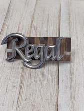 Vtg 1978-1983 Buick Regal Car Nameplate Emblem Badge With Backing Plate picture