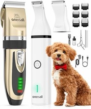 oneisall pet Clippers and Paw Trimmer Kit for Small Large Dogs Cats Low Noise picture