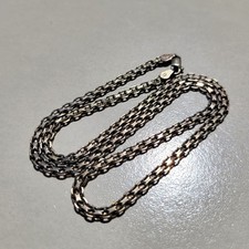 925 Sterling Silver Woven Link Chain Necklace Silver Bismark Geometric picture