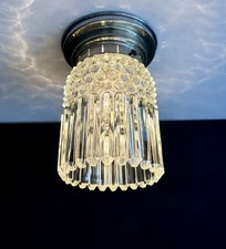 Antique 1920s 1930s Art Deco Machine Age Theater Gatsby Ceiling Light Fixture picture