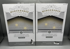 Lot of 2 Wondershop LED Starburst Set Warm White Battery Operated NEW Opened Box picture