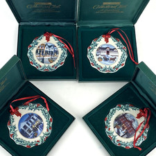 1996 – 1999 LONGABERGER CHRISTMAS ORNAMENTS Lot 4 Collectors Hometown Vtg Decor picture
