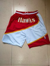 New Atlanta Hawks Men Red/White Pockets stitched Shorts Size US picture