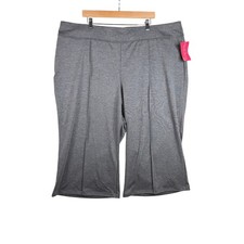 NWT Lane Bryant Secret Slimmer Pull On Capri Pants size 26/28 Petites Gray picture