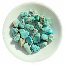 8OZ/1LB/2LB Turquoise Tumbled Stones, Middle Size (0.75-1.25in), Crystal Healing picture