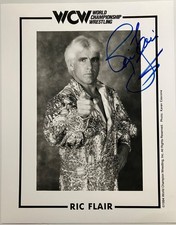 Ric Flair WCW Vintage Signed Promo 8x10 Photo 90's Autograph #1 picture