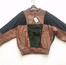 Vintage Bally of Switzerland Genuine Suede Leather Brown Bomber Jacket Men’s XL picture