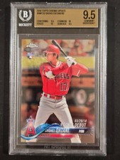 🔥 2018 TOPPS CHROME UPDATE SHOHEI OHTANI #HMT32 ROOKIE GEM MINT BGS 9.5 w/ 2 10 picture