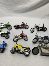 Diecast Motorcycle Lot 9 Bikes Dirt Bikes Chopper Cruiser ATV Mixed Models picture