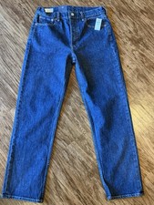 GAP Curvy High Rise Stride Jeans Women's Size 28 6P Petite Dark Wash Wide Leg NW picture