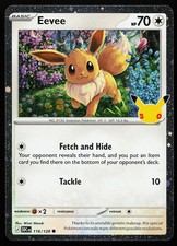 Eevee 116/128 Holo Cosmo Holo Promo 30th Celebration Pokemon Card picture