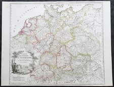 1757 Robert De Vaugondy Large Antique Map of Germany, Bohemia, Austria picture