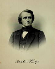 1888 Engraving Rev. Austin Phelps DD Essex County Andover Ma. History Genealogy picture