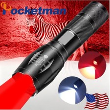 Rechargeable 2 in 1 Red Flashlight  LED Flashlight with White and Red Light picture