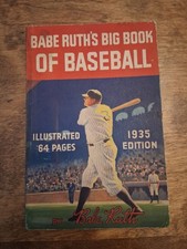 1934 Babe Ruth Quaker Puffed Rice Babe Ruth's Big Book Of Baseball Excellent++ picture
