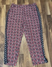 Ettitwa by Anthropologie Pants Women’s Lg Paisley AOP Elastic Waist Ankle Crop picture