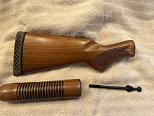 Mossberg 590 retrograde walnut stock set. New  re-finished Take-off 12 gauge picture