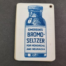 Emerson's Bromo Seltzer & Ginger Mint Gum 1928/1929 Calendar Erasable Tablet picture