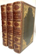 1802 GIL BLAS 3v BAYNTUN Morocco EXTRA-ILLUSTRATED 64 Hand-Colored Plates picture