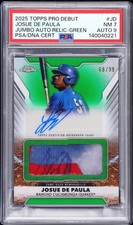 Josue De Paula Green Jumbo Auto Relic 2025 Topps Pro Debut #PDJAR-JDP  /99 PSA picture