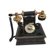 VTG Deco-Tel Cradle Rotary Dial Corded Telephone Dated 12-75 Plastic Metal picture