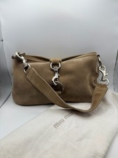 Rare Miu Miu 2000s Archive Lobster-Clasp Suede Shoulder Bag Y2K Great Condition picture