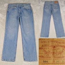 Vintage Levi's 501 Jeans 34x30 Men's Made In USA Button Fly picture