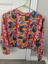 Nooworks cropped Artsy Long Sleeves Shirt Women's medium  picture