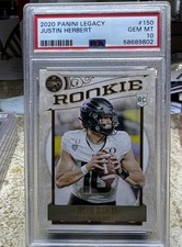 2020 Panini Legacy - Rookies Justin Herbert #150 (RC) PSA 10 picture