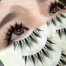 5 Pairs Natural Fluffy Anime Manga False Eyelashes Japanese Cosplay Lash Strip picture