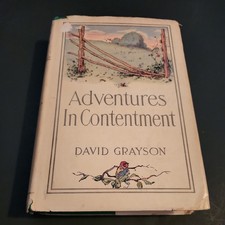 Antique 1907 Book Adventures In Contentment hardcover with dust jacket  picture