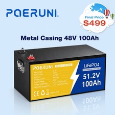 48V 100Ah 5120Wh LiFePO4 Lithium Battery Built-in BMS Deep Cycles For Golf Cart picture