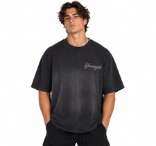 YoungLA 4118 Warrior Tee - Black Wash - Size: L picture