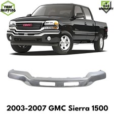 OE Replacement Bumper Chrome Steel For 2003-2007 GMC Sierra 1500 2500 3500 picture