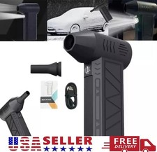 Electric Air Duster Cordless Mini Jet snow Blower Portable Turbo Fan with LED picture