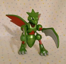 Vintage 2002 Hasbro Pokemon Shiny Scyther Green Red Bug Action Figure Toy picture