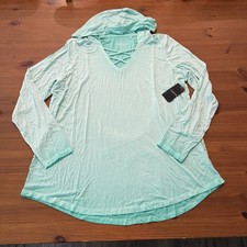 NWT Super Soft Torrid Seagram Green Lightweight Long Sleeve Hoodie - Size 0X picture