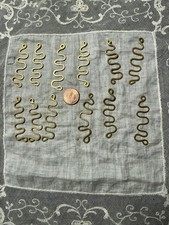 12 Vintage Alexander Caldwell-inspired Raw Flattened Brass Dangles picture