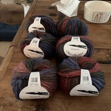 Desert Classic Elite Yarn 100% Wool Multi Color Skein 2055 Wildfire picture