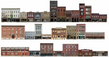TRACKSIDE BACKDROP #400 Commercial fronts HO Scale picture