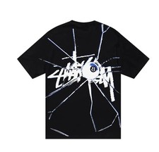 Stussy Shattered Tee T-Shirt Men's Size S Black White Graphic Streetwear New picture