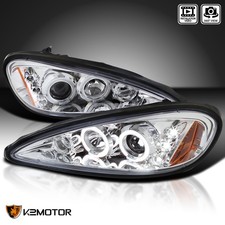 Fits 1999-2005 Pontiac Grand Am LED Halo Projector Headlights Left+Right 99-05 picture