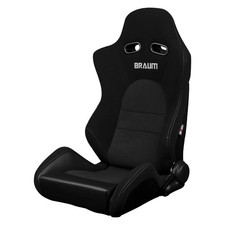 Braum BRR2-BKGY Advan Series Seats, Black Jacquard w Black Alcantara Insert picture