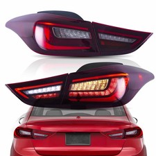 VLAND LED RED Tail Lights For 2012-2016 Hyundai Elantra Sequential Side Marker picture