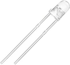 Super Bright White LED 3mm 3V Water Clear Transparent - 10x 25x 50x 100x Pc Pkgs picture
